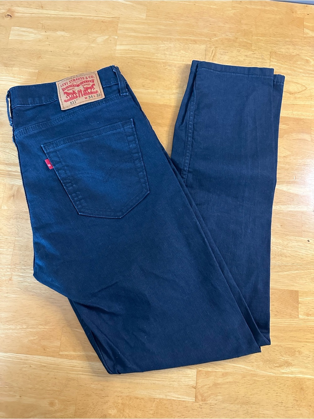 Levi's 511 Slim Fit Jeans Blue Black Denim Men's Size 34x32